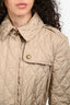 Burberry Brit Beige Quilted Midi Trench Coat Size M