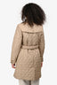 Burberry Brit Beige Quilted Midi Trench Coat Size M