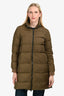 MM6 Maison Margiela Green Down Zip Up Hooded Jacket Size 40