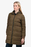 MM6 Maison Margiela Green Down Zip Up Hooded Jacket Size 40