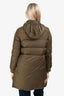 MM6 Maison Margiela Green Down Zip Up Hooded Jacket Size 40