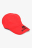 Balenciaga Red Cotton Logo Baseball Cap Size L