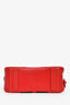 Prada 2005 Red/Brown Leather Canvas 'Bowling' Top Handle Bag