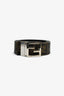 Fendi Brown Zucca Canvas 'FF' Buckle Belt Size 40