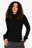 Philosophy Di Lorenzo Serafini Black Knit Pearl Detail Long Sleeve Top Size 4