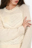 Helmet Lang Cream Knit Cropped Sweater Size S