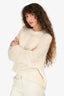 Helmet Lang Cream Knit Cropped Sweater Size S