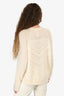 Helmet Lang Cream Knit Cropped Sweater Size S