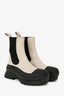 Stella McCartney Taupe Rubber 'Trace' Chelsea Boots Estimate Size 38