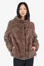 Vintage Brown Mink Fur Jacket Estimated Size M