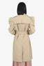 Kimhekim Beige Puff Shoulder Trench Coat Size 38