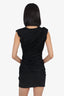 Alexander Wang Black Ruched Mini Dress Size 4