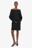 MM6 Maison Margiela Black Cowl Neck Long Sleeve Dress Size 40