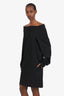MM6 Maison Margiela Black Cowl Neck Long Sleeve Dress Size 40