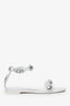 Alexander Wang White Leather SHW Sandals Size 40