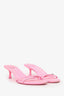 Alexander Wang Pink Strappy Crystal Embellished 'a' Kitten Heels Size 39.5