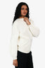 Victoria Beckham White Knit V-Backless Sweater Size 1