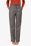 Jacquemus Le Nez Rouge Grey/Pink Pinstripe Straight Leg Pants Size 38