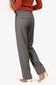 Jacquemus Le Nez Rouge Grey/Pink Pinstripe Straight Leg Pants Size 38