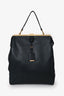 Jil Sander Black Leather Logo Shoulder Bag