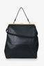 Jil Sander Black Leather Logo Shoulder Bag