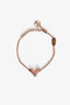 Louis Vuitton Rose Gold Toned Pink Crystals V Bracelet