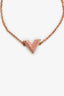 Louis Vuitton Rose Gold Toned Pink Crystals V Bracelet