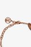 Louis Vuitton Rose Gold Toned Pink Crystals V Bracelet