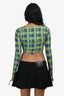 Danielle Guizio Green Check Printed 2-Piece Top Set Size XS