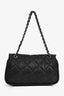 Pre-Loved Chanel™ 2008-09 Black Quilted Coated Canvas Flap Shoulder Bag