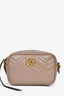 Gucci Taupe Chevron Leather Marmont Camera Crossbody