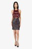 IRO Burgundy Leather Mini Skirt Size 34