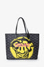 Versace Grey La Greca Canvas Smiley Medusa Tote Bag with Pouch