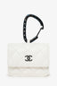 Pre-Loved Chanel™ 2021 White Leather Hook Card Holder