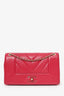 Pre-Loved Chanel™ 2017/18 Pink Leather Quilted Chevron Mademoiselle Bag