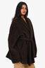 Max Mara Brown Alpaca/Wool Belted Jacket Size 8 US