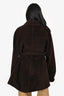 Max Mara Brown Alpaca/Wool Belted Jacket Size 8 US