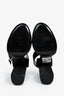 Saint Laurent Black Satin Bianca Platform Sandals Size 37