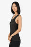 Saint Laurent Black Knit Glittery Tank Top Estimated Size S