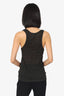 Saint Laurent Black Knit Glittery Tank Top Estimated Size S