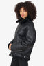 Allsaints Black "Cyprus" Shearling Biker Jacket Size XS