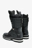 Pre-Loved Chanel™ Black Leather CC Logo Combat Boots Size 37
