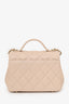 Pre-Loved Chanel™ 2018-19 Beige Caviar Quilted Small Business Affinity Flap Bag
