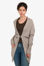 Brunello Cucinelli Taupe Cashmere Buckled Front Detail Cardigan Size M
