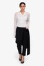 Hellessy Black Striped Pants with Skirt Overlay Size 8