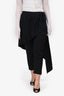 Hellessy Black Striped Pants with Skirt Overlay Size 8