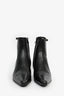 Saint Laurent Black Leather Buckle Detail Pointed Toe Ankle Boots Size 40