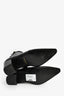 Saint Laurent Black Leather Buckle Detail Pointed Toe Ankle Boots Size 40