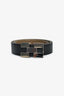Hermès Black/Taupe Reversible Leather Belt Size 90