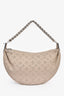 Louis Vuitton Grey Mahina Leather 'Baia' MM Shoulder Bag with Strap + Coin Pouch